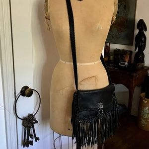 NWOT Love Heals Fringe Leather Crossbody Bag